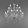 Nuevos accesorios para bodas: Candelabro de cristal acrílico estilo europeo de doble capa, decoración de techo de hierro forjado para salón de bodas, marcador de pasillo de escenario T.