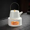 Tetera de Cerámica para Preparar Té Alrededor de la Estufa, Calentador de Té Kung Fu, Dispositivo de Preparación de Té de Una Sola Tetera, Base Calefactora de Vela, Juego Pequeño de Estufa Calentadora de Té