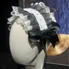 Faixa de Cabelo de Renda com Laço Estilo Soft Girl Japonês Retrô Francês Lolita Doce Versátil Acessório de Cabeça de Empregada Acessório de Cabelo Lolita