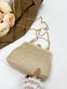 Bolso de Noche Transfronterizo Bolsos de Nuevo Estilo Mini Bolso de Pinza de Concha Bolso Estilo Étnico Hanfu Bolso con Cadena Cruzada al Hombro
