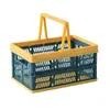 Cesta de Almacenamiento Plegable con Asas, Cesta de Compras Plegable de PP, Tamaños 30*20*16 cm, Comestibles Hogar Picnic