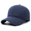 Comercio Exterior Gorra de Béisbol para Hombres de Mediana Edad y Mayores Protección para los Oídos en Invierno Protección contra el Frío Sombrero de Pico para Exteriores Moda Simple Gorro de Lana