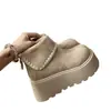 Populares botas de plataforma estilo Martin para mujer, nueva colección de invierno 2026, versátiles, estilizan y forradas de felpa, con suelas gruesas y diseño inspirado en Birkenstock, botines