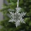 Árbol de Navidad Colgante Pequeño Decoraciones Navideñas Acrílico Copo de Nieve Transparente Traje de Regalo Adornos Colgantes Diamante de Cristal