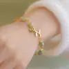 Pulsera de Jade Hetian Imitación de Rosas Explosivas Diseño de Nicho Ins Original Sentido de Lujo Ligero Novia Ajustable Mano
