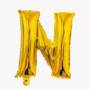 Balão de letras pequenas de 16 polegadas, preto, fino, ouro rosa, decoração de quarto de casamento, letras maiúsculas, AZ, balão de filme de alumínio, atacado