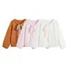 Comercio Exterior Venta al por Mayor Transfronteriza Moda Europea y Americana Holgada Bordado de Lazo Cuello de Encaje Prendas de Punto para Mujer E75456