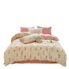 Juego de ropa de cama de algodón estilo Ins de cuatro piezas juego de tres piezas de algodón fresco para dormitorio de estudiante sábana funda de edredón
