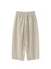 2026 Novo Estilo Confortável e Versátil Calça Cropped Feminina Seca e Respirável de Tencel Linho 12695