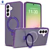 Funda de teléfono con soporte compatible con Amazon Samsung A57 con succión magnética, A37 con sensación de piel, A27 Funda protectora Venta al por mayor