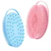Cepillo de Baño Tres en Uno para Champú, Baño y Masaje para Bebés y Niños Cepillo Táctil Suave de Silicona Cepillo de Baño de Silicona