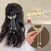 Pasador de Metal Mariposa Transfronterizo, Colgante de Borla para Cabello a Medio Recoger Femenino y de Alta Gama 2024 Clip para la Parte Posterior de la Cabeza del Festival de los Faroles