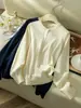 Camisa Básica Casual de Primavera 26 Cárdigan de Cuello Redondo para Mujer Clásico Rayado Versátil Tejido Cómodo Transpirable Chaqueta