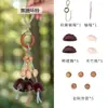 Estilo Mori Borla Natural Cáscara de Fruta Sonajero Colgante DIY Estilo Bohemio Retro Cuerda Colorida Carrillón de Viento Colgante para Bolsa Decoración de Coche