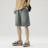 Marca Americana Tendência Padrão Céu Estrelado Shorts Jeans Verão Finos Masculinos Casuais de Cintura Média com Pernas Retas para Roupa de Verão