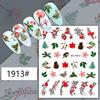 Nuevos Stickers Navideños para Uñas al Mayoreo Copo de Nieve 3D Alce Papá Noel Belleza Calcomanía Decoración de Uñas