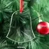 Colgantes redondos y en forma de corazón de cristal navideño, colgantes transparentes estampados, decoración esencial para el árbol de Navidad, regalos
