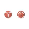 Cuentas de Silicona Impresas para Rugby y Béisbol de 15 mm Transfronterizas Accesorios para Joyería Estilo Deportivo DIY Cuentas Sueltas Venta al por Mayor Personalización