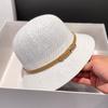 Sombrero de pescador con hebilla de cinturón para primavera y verano, estilo japonés, para mujer, elegante, resistente al sol, para lavabo, hueco, transpirable, para viajes y sol.