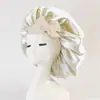 Gorro de Satén Imitación Seda con Correa Suave Ajustable, Gorro de Noche, Adecuado para Dormir, Gorro con Correa para Cabello Rizado