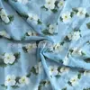 Nuevo Patrón Floral Crepé 75D Ligero Transpirable Tela de Poliéster 75Gsm Primavera y Verano Vestido Hanfu Lolita Material