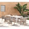 Sofá de Ratán para Balcón Exterior Ocio Patio Sala de Estar Jardín Silla al Aire Libre Combinación Mesa de Centro Silla de Ratán Perezosa Muebles