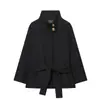 Novidades de Inverno 2025 Moda Feminina Transfronteiriça Europeia e Americana Jaqueta Curta Decorativa em Camadas W019 1803
