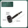 Pipa de fumar de madera maciza para hombres, pipa de filtro de humo seco vintage importada hecha a mano, pipa curva retro encerada hecha a mano al por mayor