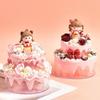 Juguetes de Comida Caseros DIY para Niños Caja de Almacenamiento de Pasteles con Pegamento de Crema Paquete de Materiales Set Regalo de Cumpleaños para Niña Arcilla