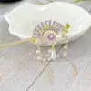 Nuevo Pasador de Pelo con Borla en Forma de Abanico Estilo Chino para Mujer, Accesorio de Moda Retro para Hanfu Cheongsam Estilo Antiguo