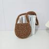 Nova bolsa de pelúcia fofa outono e inverno moda all-match bolsa de ombro feminina cor sólida simples bolsa crossbody para celular