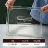 Cuencos de acero inoxidable para servir, recipientes rectangulares con tapa, recipientes comerciales para alimentos, carritos de comida rápida, cuencos para servir en buffet, platos cuadrados, cajas