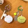 Colgante Llavero Muñeco de Peluche Colgante Raqueta de Tenis Mini Souvenir de Tenis Decoración de Bolsa Regalo Pequeño