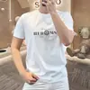 Camiseta de hombre de corte slim, lujo ligero, estilo europeo, cuello redondo, moda verano 2025, manga corta multiproceso, alta calidad