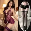 Camisón de encaje puramente sensual con copas para mujer, ropa de dormir sexy de alta gama con diseño calado, prenda de estar cómoda de una sola pieza