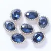 Girassol Oval Ponto Diamante Costurado à Mão Diamante Joias DIY Grampo de Cabelo Acessórios de Joias Diamante de Vidro Nacional Aaa