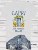 Amazon comercio exterior transfronterizo patrón CAPRI ITALIA nuevo camiseta de moda de manga corta para mujer para mujer en stock al por mayor