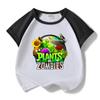 Guerra de Plantas Chico Zombi Traje de Verano de Manga Corta Nueva Estilosidad Ropa de Bebé Shorts Niños Delgado Traje de Dos Piezas