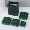 Caja de Embalaje para Joyería Regalo de San Valentín Caja de Embalaje para Joyería para Novia Collar con Colgante Cartón para Joyería Verde Oscuro en Stock