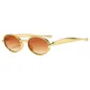 Gafas de Sol Ovaladas Estilo Nuevo Estilo Old Money para Mujer, Gafas de Moda Europeas y Americanas Tendencia, Gafas de Sol de Alta Gama con Protección Solar para Verano