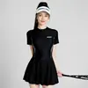 Traje de baño de una pieza estilo coreano nuevo para mujer talla grande, de manga corta, con cremallera, adelgazante, que cubre el abdomen, estilo falda, traje de baño deportivo de secado rápido para verano