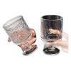 Copo de Vidro Portátil Estilo Ins com Girassol em Relevo, Taça de Vinho com Senso de Design, Copo Alto para Suco e Bebidas