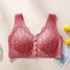 Ropa interior popular de hebilla frontal para mediana edad y personas mayores, sujetador inalámbrico fino de otoño e invierno para madre, sujetador de lactancia para mujer