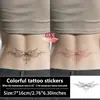 Las pegatinas de tatuaje termocrómicas que cambian de color al calentarse, con diseños de moño, alas y corazón para la parte baja de la espalda, la cintura y la entrepierna, son pegatinas de tatuaje temporales impermeables