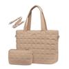 Nova Bolsa Feminina de Penas Amazon Bolsa para Laptop Acolchoada com Zíper Fofa Bolsa Tote de Trabalho