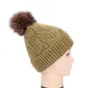 Gorro de Lana Otoño e Invierno para Mujer Todo Fósforo Tejido Baotou Mostrando la Cara Pequeño Cálido Gorro de Lana Cabeza Grande Wai Gorro Tejido