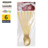 Cuchara de acero inoxidable para el hogar, hotel, creativa, estilo coreano, cuchara de postre de mango largo, cuchara para comer, cuchara para la cena, vajilla, juego de seis piezas