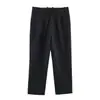 Traje Simple de Primavera para Mujer Estilo Europeo y Americano Negro de Longitud Media 82976