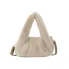 Bolso de Peluche Versátil y Sencillo con Correa al Hombro Otoño/Invierno Piel Sintética de Visón Bolso Pequeño de Mano Bolso Suave para Llevar en la Mano Bolso de Mujer