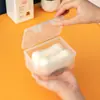 Caja de Jabón Transparente Portátil con Tapa abatible para Viajes y Viajes de Negocios, Caja Apilable para Jabón Doméstico y Jabón para Lavar